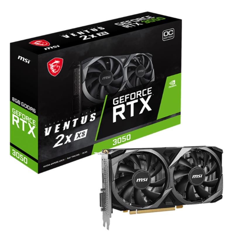 MSI%20GEFORCE%20RTX3050%20VENTUS%202X%20XS%208G%20OC%208GB%20GDDR6%20128BIT%201XHDMI%203XDP%201XDVI%20EKRAN%20KARTI