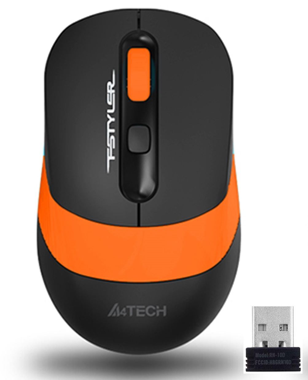 FG10%20Kablosuz%20Optik%20Nano%202000DPI%20Siyah%20Turuncu%20Mouse